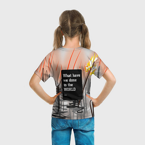 Детская футболка Майкл Джексон - гимн Земли / 3D-принт – фото 6