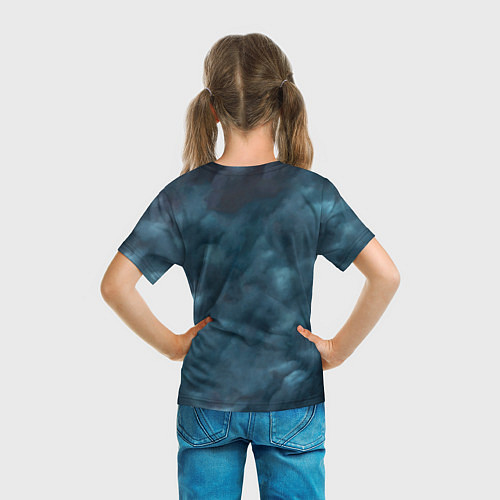 Детская футболка Котик в одеяльце в облаках / 3D-принт – фото 6