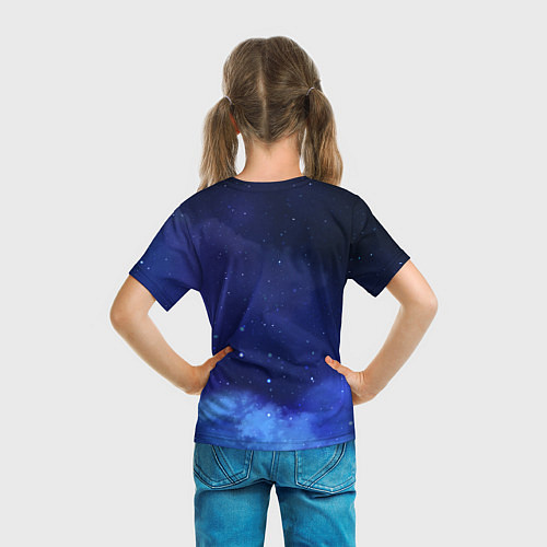 Детская футболка Кот в космическом скафандре / 3D-принт – фото 6