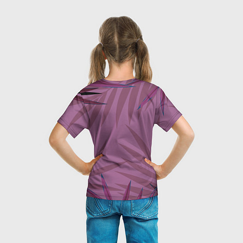 Детская футболка Розовая пальма / 3D-принт – фото 6
