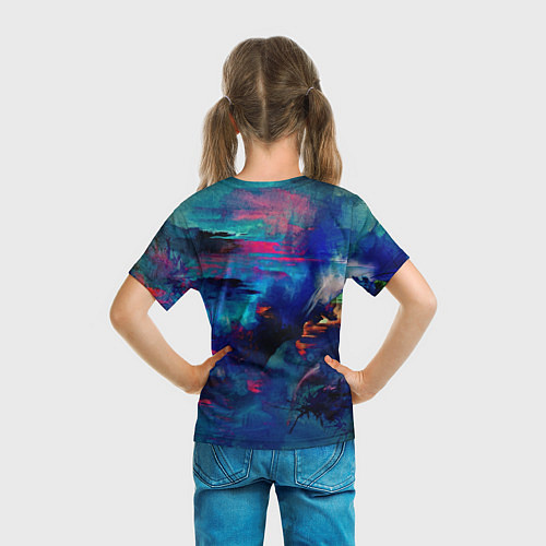 Детская футболка Абстракция красками midjourney / 3D-принт – фото 6