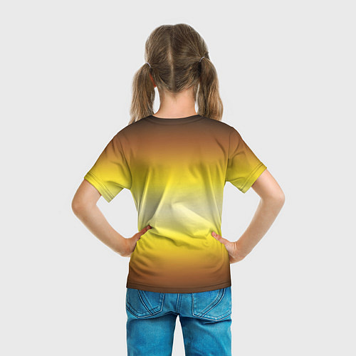 Детская футболка Енот Морпех на желтом фоне / 3D-принт – фото 6