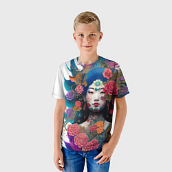 Футболка детская Japan style - tattoo - art, цвет: 3D-принт — фото 2