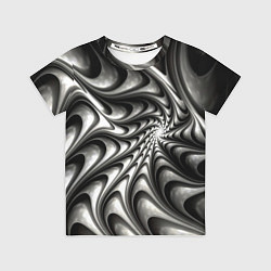 Футболка детская Abstract fractal grey, цвет: 3D-принт