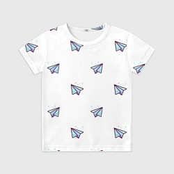 Футболка детская Бумажные самолетики, цвет: 3D-принт