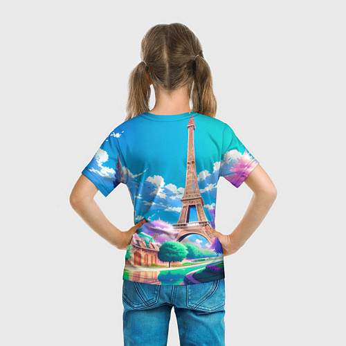 Детская футболка Весенний Париж / 3D-принт – фото 6