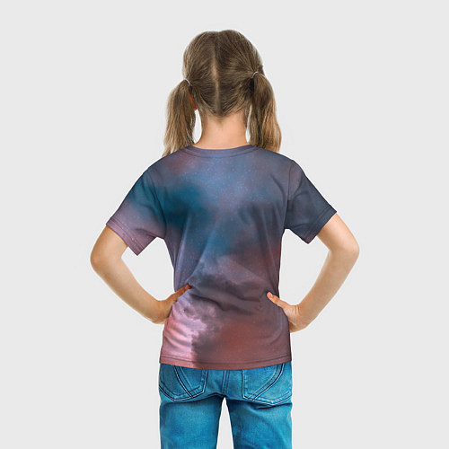 Детская футболка Сплетение двух космических сияний / 3D-принт – фото 6