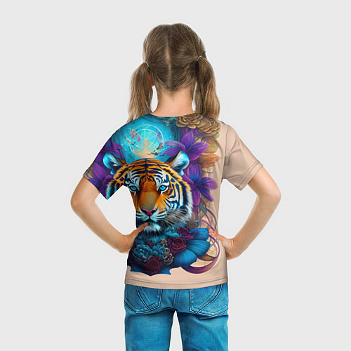 Детская футболка Tiger tattoo - irezumi - art / 3D-принт – фото 6
