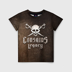 Футболка детская Corsairs Legacy Весёлый Роджер, цвет: 3D-принт