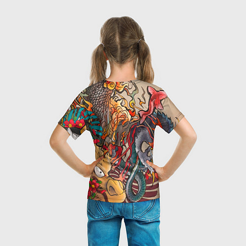 Детская футболка Иредзуми: демон и дракон / 3D-принт – фото 6
