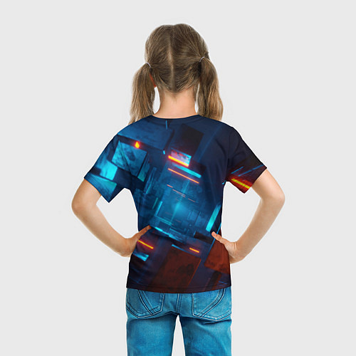 Детская футболка Туннель из кубов / 3D-принт – фото 6