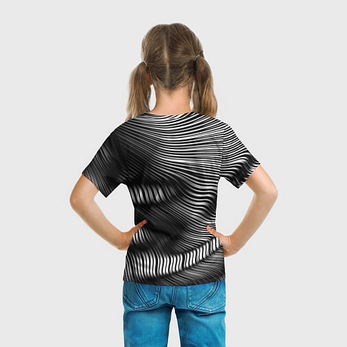 Детская футболка Оптические волны / 3D-принт – фото 6