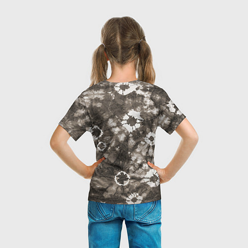 Детская футболка Коричневый тай-дай / 3D-принт – фото 6