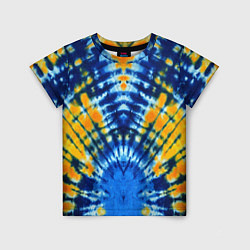 Футболка детская Tie dye стиль хиппи, цвет: 3D-принт