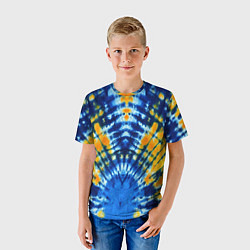 Футболка детская Tie dye стиль хиппи, цвет: 3D-принт — фото 2