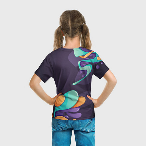 Детская футболка Fortnite graffity splash / 3D-принт – фото 6