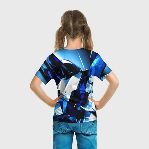 Детская футболка Crystal blue form / 3D-принт – фото 6