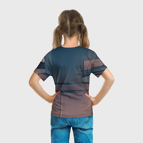 Детская футболка Абстрактные геометрические соединения / 3D-принт – фото 6