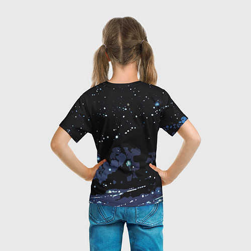 Детская футболка Космический волк / 3D-принт – фото 6