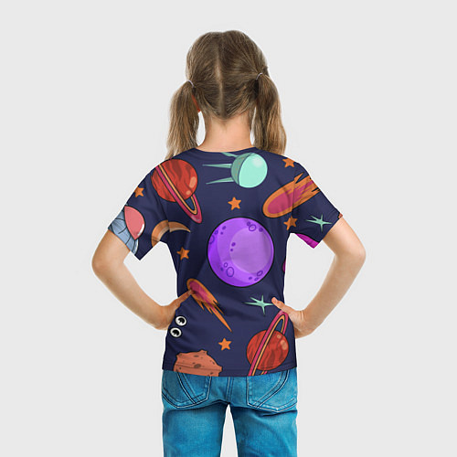 Детская футболка Космический арт планеты / 3D-принт – фото 6