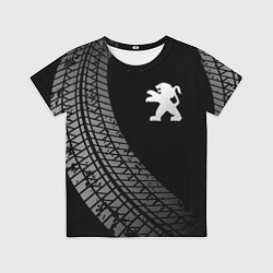 Футболка детская Peugeot tire tracks, цвет: 3D-принт