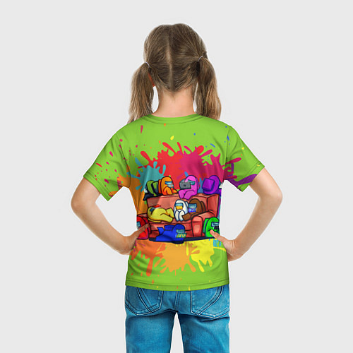 Детская футболка Among us splash meeting / 3D-принт – фото 6