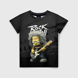 Футболка детская Rock and Roll Simpsons, цвет: 3D-принт