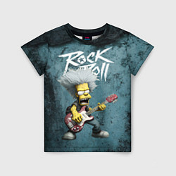 Футболка детская Rock n roll style Simpsons, цвет: 3D-принт