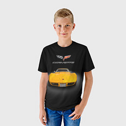 Футболка детская Американский маслкар Chevrolet Corvette Stingray, цвет: 3D-принт — фото 2