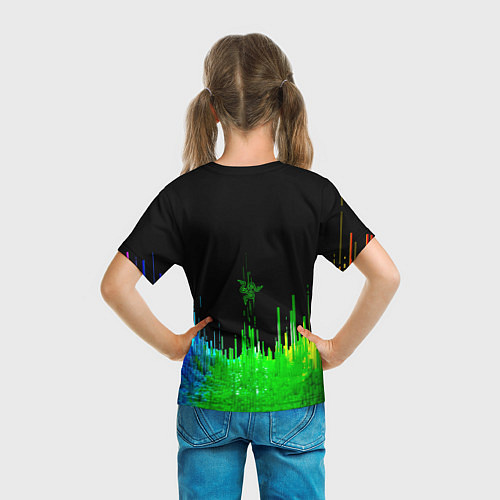 Детская футболка Геометрическая музыкальная волна / 3D-принт – фото 6