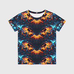 Футболка детская Разломы и свечение плит, цвет: 3D-принт