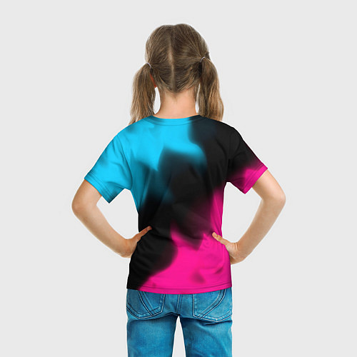 Детская футболка Roblox - neon gradient / 3D-принт – фото 6