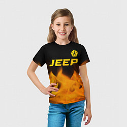 Футболка детская Jeep - gold gradient: символ сверху, цвет: 3D-принт — фото 2