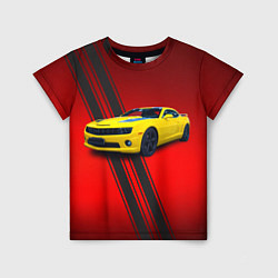 Футболка детская Спортивный американский автомобиль Chevrolet Camar, цвет: 3D-принт