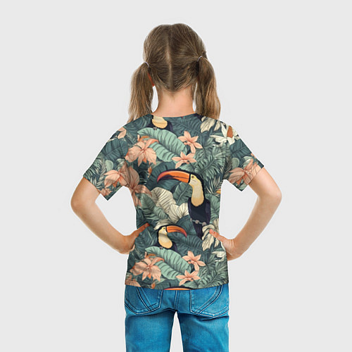 Детская футболка Туканы: арт нейросети / 3D-принт – фото 6
