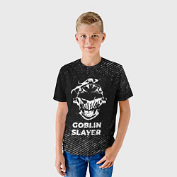 Футболка детская Goblin Slayer с потертостями на темном фоне, цвет: 3D-принт — фото 2