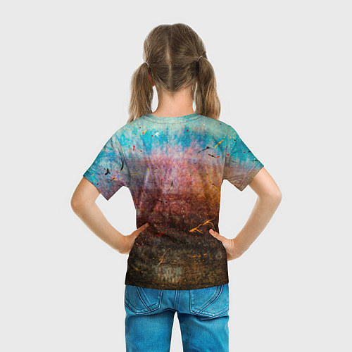 Детская футболка Разноцветные тени и краски / 3D-принт – фото 6