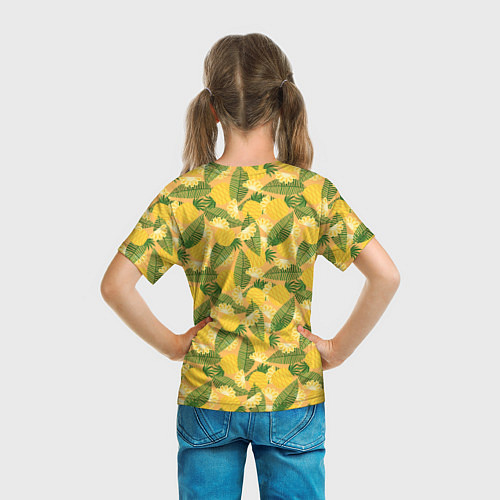 Детская футболка Летний паттерн с ананасами / 3D-принт – фото 6
