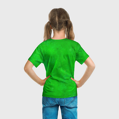 Детская футболка Уличный зелёный фонарь / 3D-принт – фото 6