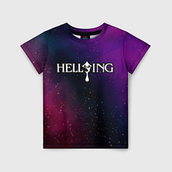 Футболка детская Hellsing gradient space, цвет: 3D-принт