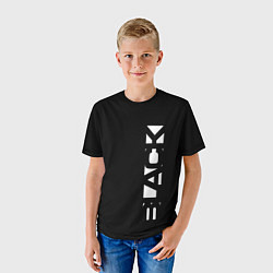 Футболка детская Black minimalistik, цвет: 3D-принт — фото 2