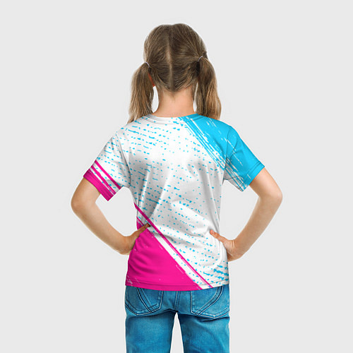 Детская футболка Angels of Death neon gradient style: надпись, симв / 3D-принт – фото 6