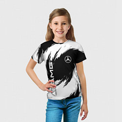Футболка детская Mercedes benz - white color, цвет: 3D-принт — фото 2