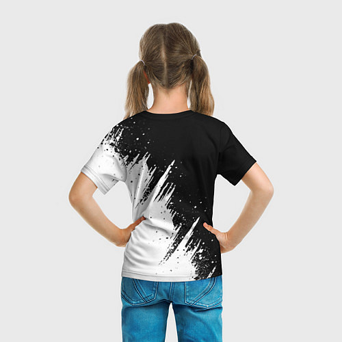 Детская футболка Chicken gun - белая краска / 3D-принт – фото 6