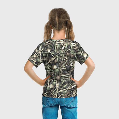 Детская футболка Голодный камуфляж / 3D-принт – фото 6