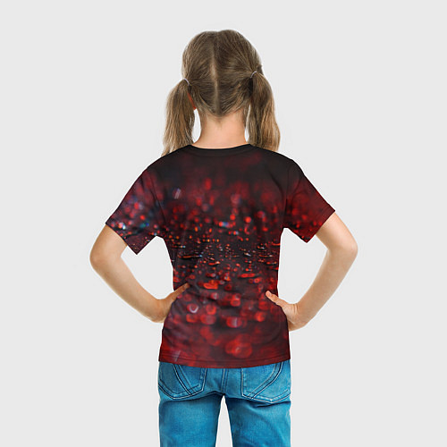 Детская футболка Капли алого дождя / 3D-принт – фото 6