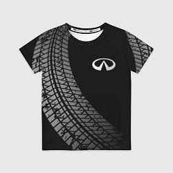 Футболка детская Infiniti tire tracks, цвет: 3D-принт