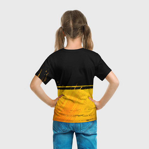 Детская футболка Zelda - gold gradient: символ сверху / 3D-принт – фото 6