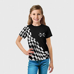 Футболка детская Exeed racing flag, цвет: 3D-принт — фото 2