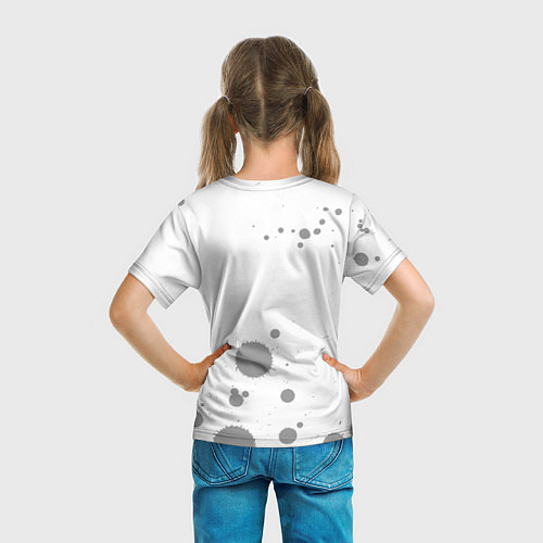 Детская футболка Roblox glitch на светлом фоне: символ сверху / 3D-принт – фото 6